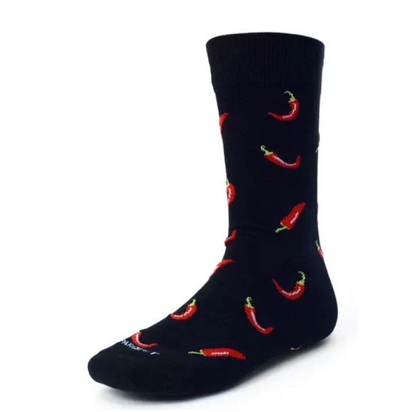 Parquet Other - Chili Peppers Theme One Pair Mens Crew Socks